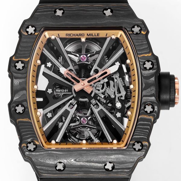 Richard Mille RM-12 Black Circle White TPT Shell Blue Braided Belt