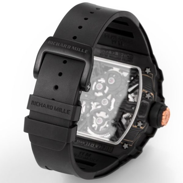 Richard Mille RM-12 Black Circle White TPT Shell Blue Braided Belt