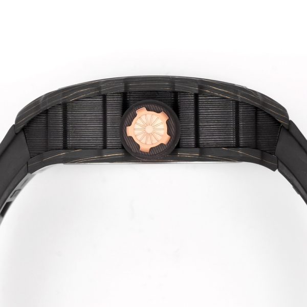 Richard Mille RM-12 Black Circle White TPT Shell Blue Braided Belt