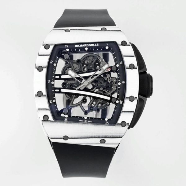 Richard Mille RM 061 Tourbillon Clone with Carbon Fiber Case and Black Strap