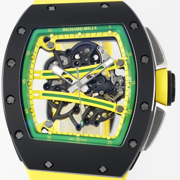 Richard Mille RM-61 Ultimate Runway (Green Circle Carbon Fiber Shell Yellow Braided Belt)