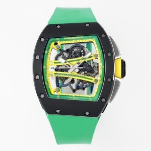 Richard Mille RM 061 Tourbillon Clone with Full Ceramic Case and Green Strap