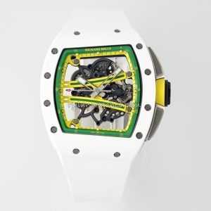 Richard Mille RM 061 Tourbillon Clone with White Ceramic Case and White Strap