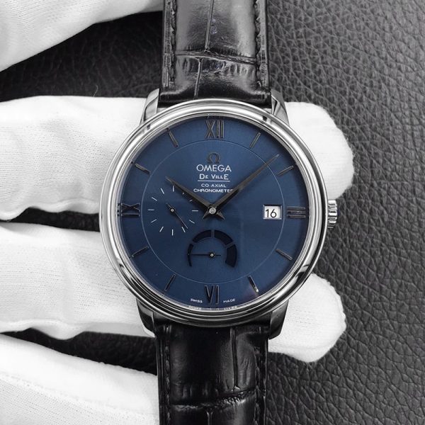 De Ville Blue Small Seconds Leather Clone with Swiss Movement