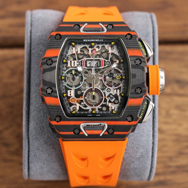 Richard Mille RM 011 McLaren Orange Clone, McLaren Orange, Swiss Movement, RM-011