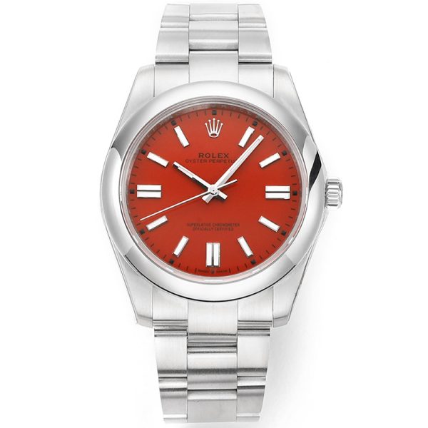 Rolex Oyster Perpetual Red Dial 31MM Clone with red dial