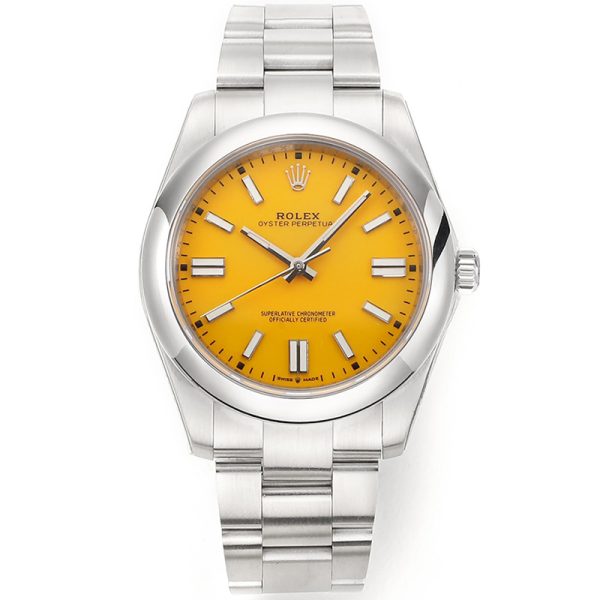 Rolex Oyster Perpetual Yellow Dial 31MM Clone with yellow dial