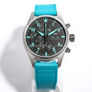 IWC Pilot Chronograph Clone with Petrol Green Accents 41mm