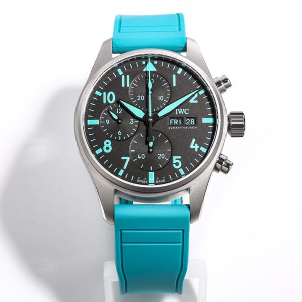 IWC Pilot Chronograph Clone with Petrol Green Accents 41mm