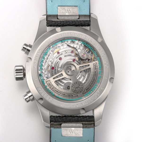 IWC Pilot Chronograph Clone with Fabric Strap Green Dial 41mm