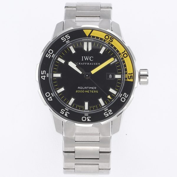 IWC Aquatimer 2000M Clone Dive Watch Black Yellow 44mm