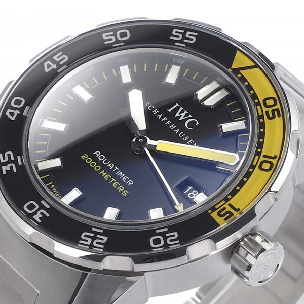 IWC Aquatimer 2000M Clone Dive Watch Black Yellow 44mm