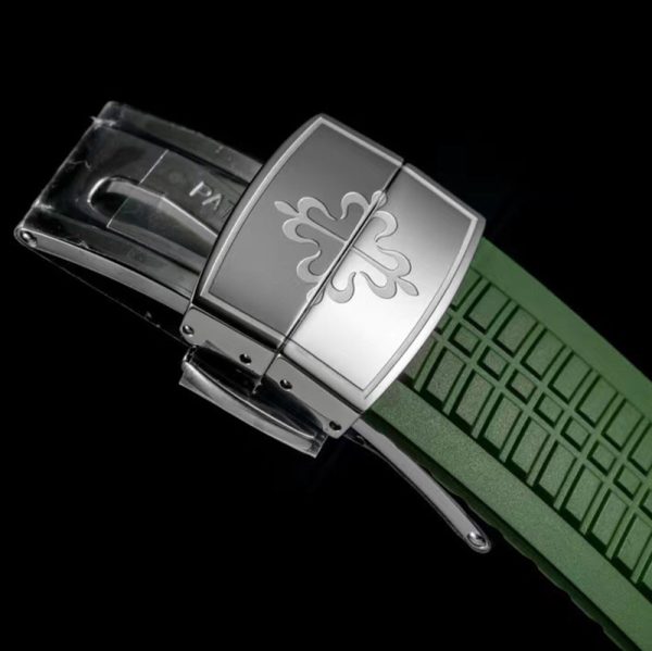 Patek Philippe Aquanaut Green Dial White Metal Case Clone 42mm