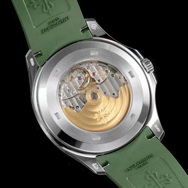 Patek Philippe Aquanaut Green Dial White Metal Case Clone 42mm