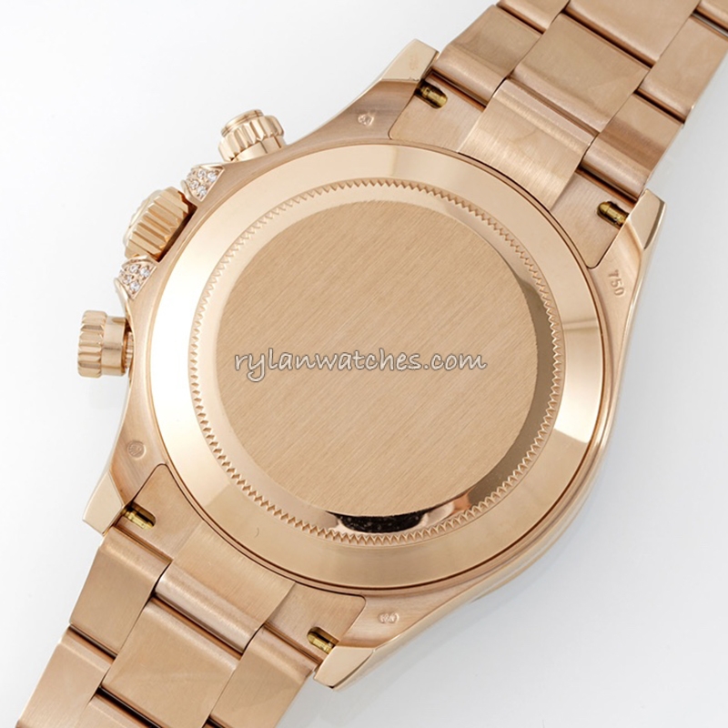 Rolex Daytona Rainbow Rose Gold Black Dial Clone 40mm