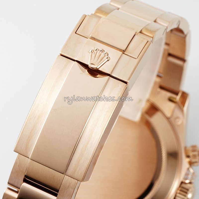 Rolex Daytona Rainbow Rose Gold Black Dial Clone 40mm