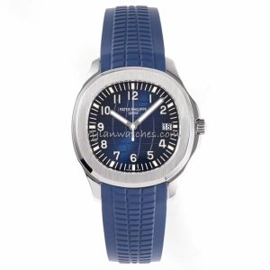 Patek Philippe Aquanaut Blue Dial White Metal Case Clone, Patek Philippe Aquanaut, Blue Dial, Swiss Clone