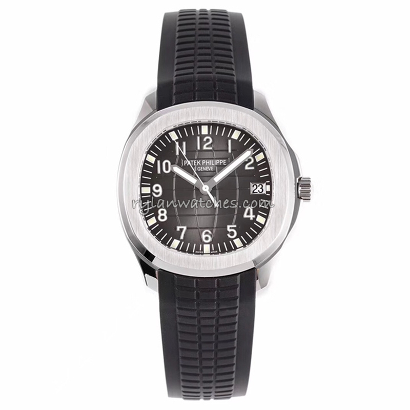 Patek Philippe Aquanaut Black Dial White Metal Case Clone, Black Dial, White Metal, Swiss Clone