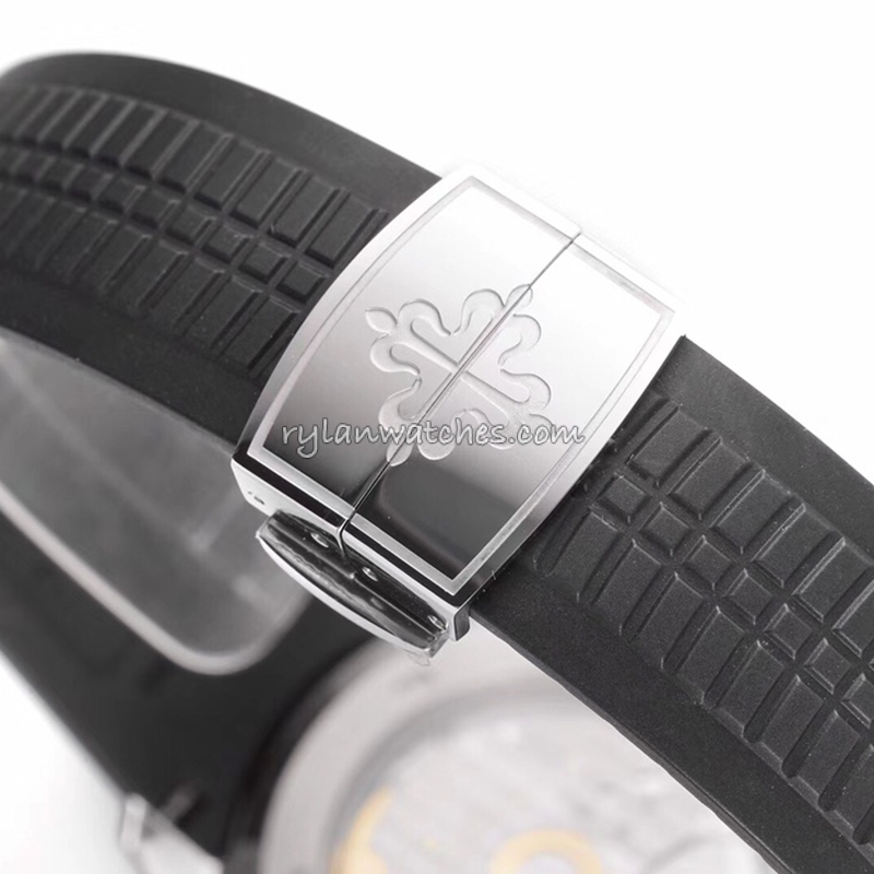 Patek Philippe Aquanaut Black Dial White Metal Case Clone, Black Dial, White Metal, Swiss Clone