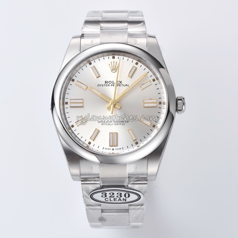 Rolex Oyster Perpetual Silver Dial 31MM Clone with silver dial