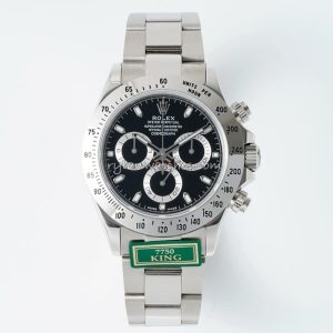 Rolex Daytona 7750 Stainless Steel Clone Black Dial
