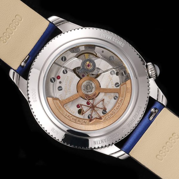Vacheron Constantin Égérie Moonphase 37mm Blue Dial Diamond Bezel Ladies Clone