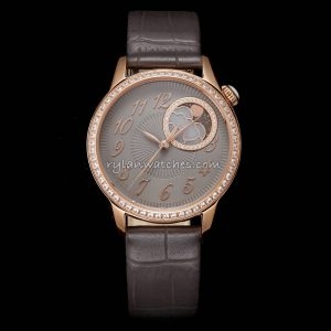 Vacheron Constantin Égérie Moonphase Rose Gold Diamond 37mm Coffee Brown Dial