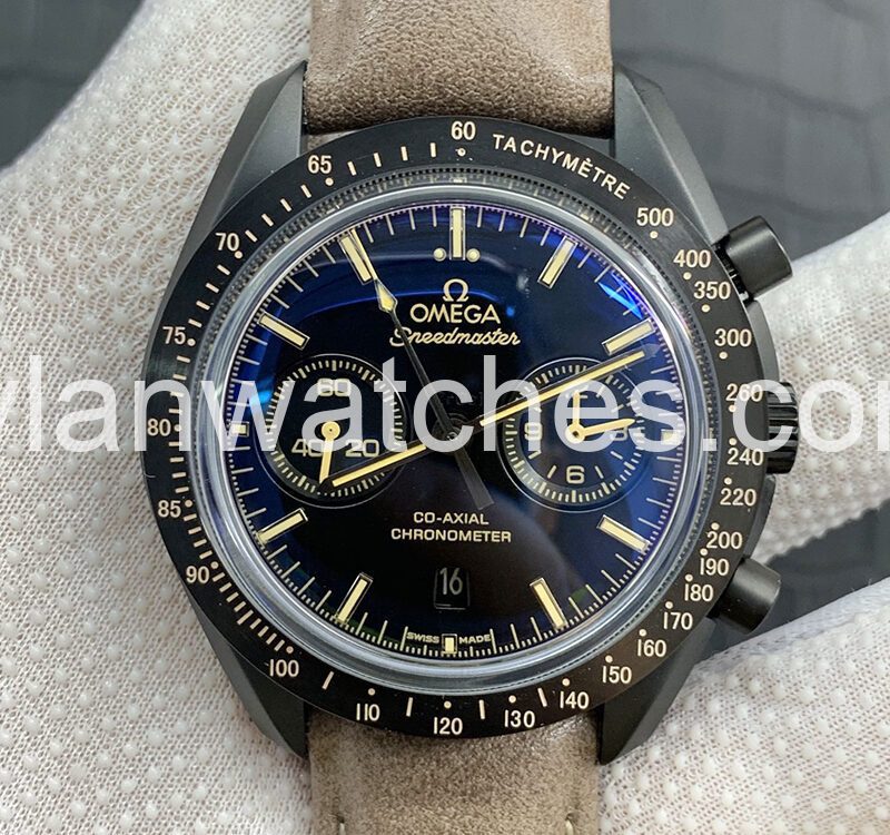 Omega speedmaster 9300 Dark Side Of The Moon Brown Leather Strap 44.25MM