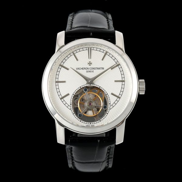 Vacheron Constantin Traditionnelle Tourbillon Guilloché Silver Dial Clone