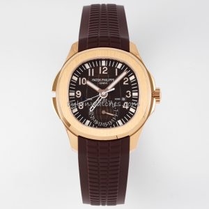 Patek Philippe Aquanaut Travel Time Rose Gold Clone Brown Dial