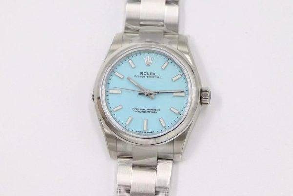 rolex oyster perpetual tiffany blue