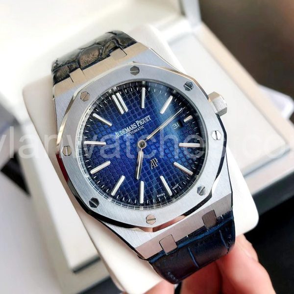 Audemars Piguet Royal Oak 15202 blue leather strap 41mm
