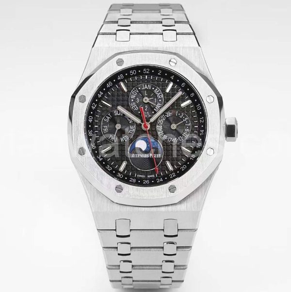 Audemars Piguet Royal Oak Clone with Black Dial and Stainless Steel Bracelet