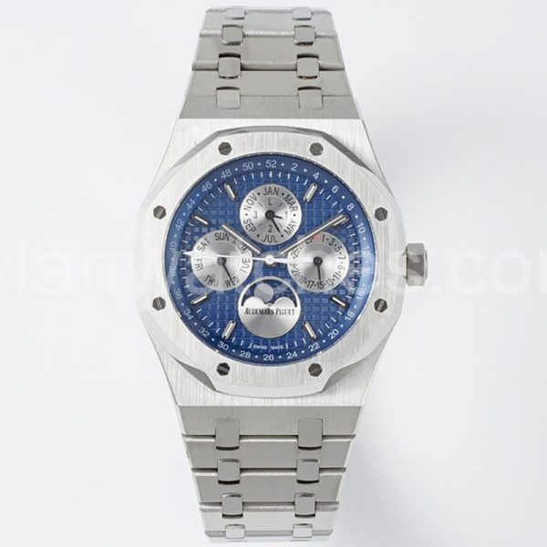 Audemars Piguet Royal Oak Clone with Blue and White Dial and Stainless Steel Bracelet
