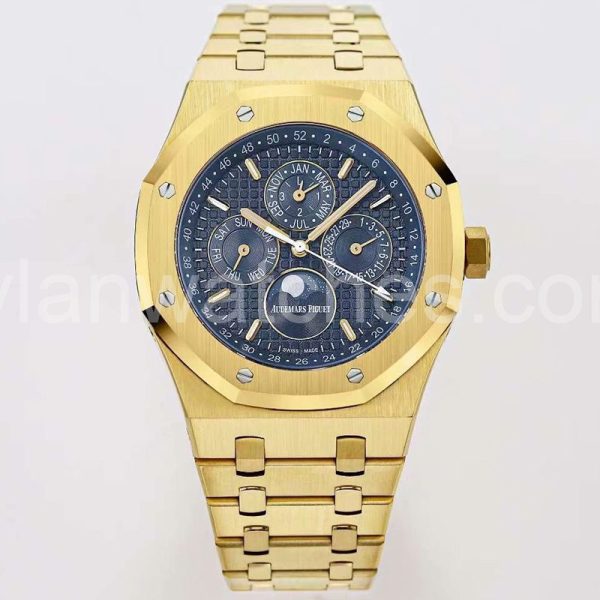 Audemars Piguet Royal Oak Clone with Yellow Gold Dial and Stainless Steel Bracelet
