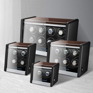 Automatic mechanical wooden watch collection organizer