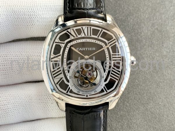 Cartier Drive De Tourbillon Black 40mm Swiss Replica Watch