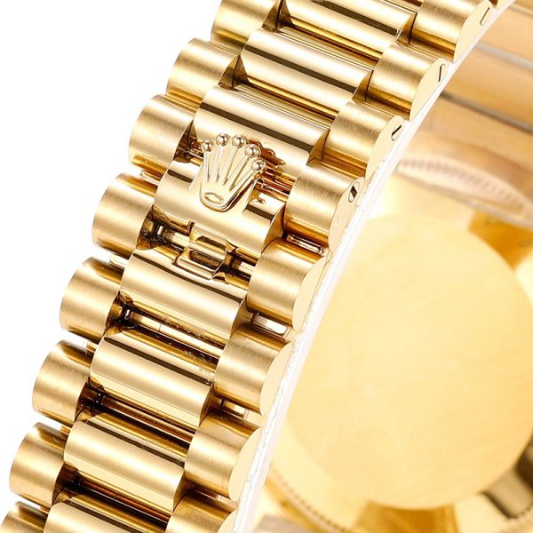 ROLEX Day-Date M128238 JOURNAL 36mm Gold case green dial with diamonds