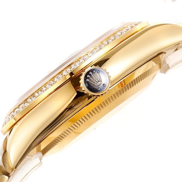 ROLEX Day-Date M128238 JOURNAL 36mm Gold blue dial
