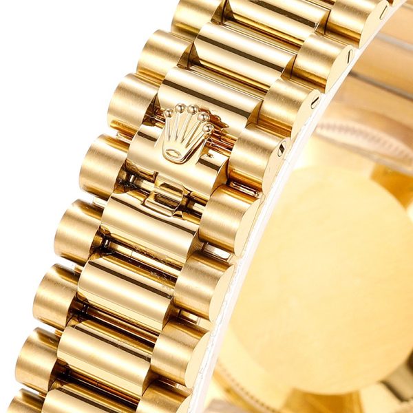ROLEX Day-Date M128238 JOURNAL 36mm Gold blue dial