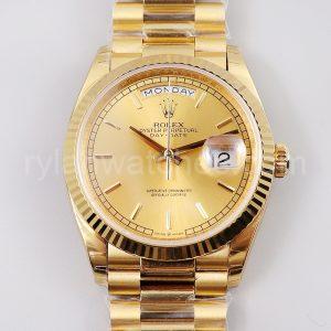 Rolex Day-Date 36mm Gold Dial Full Gold Case Replica Watch