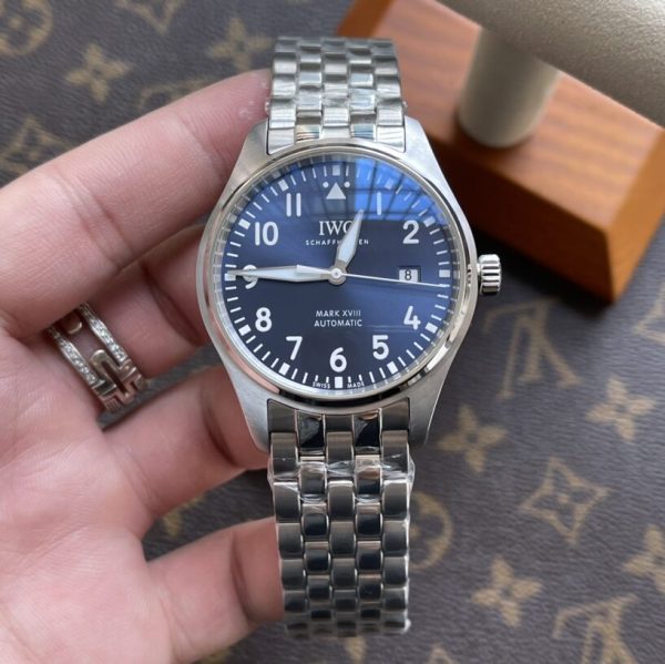 IWC Pilot Mark XVIII Blue Dial Replica – Swiss Movement, Blue Dial