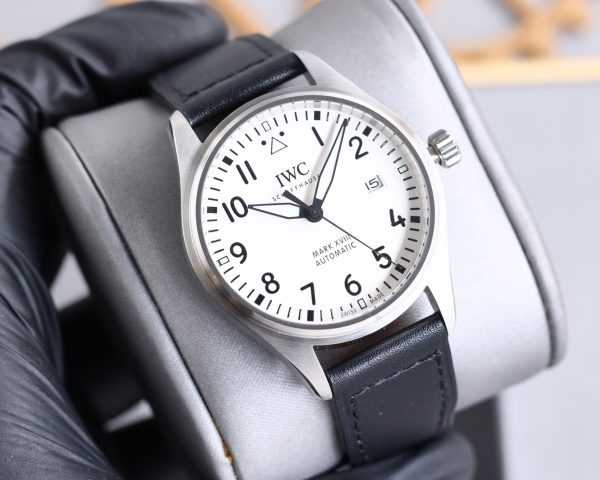 IWC 327001 Mark XVIII Series Pilot White Steel Shell Black Belt 40MM