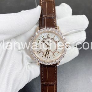 Jaeger-LeCoultre Rendez-Vous Moon White Dial Brown Leather Strap Clone