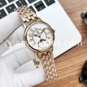 Jaeger-LeCoultre Rendez-Vous Moon White Dial Rose Gold Bracelet Clone