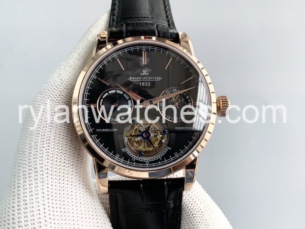 Jaeger-LeCoultre Master Tourbillon Rose Gold Black Dial 1:1 Clone