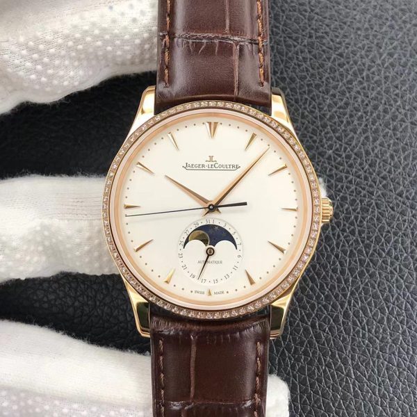 Jaeger-LeCoultre Master Ultra Thin Moonphase Rose Gold Dial 1:1 Clone