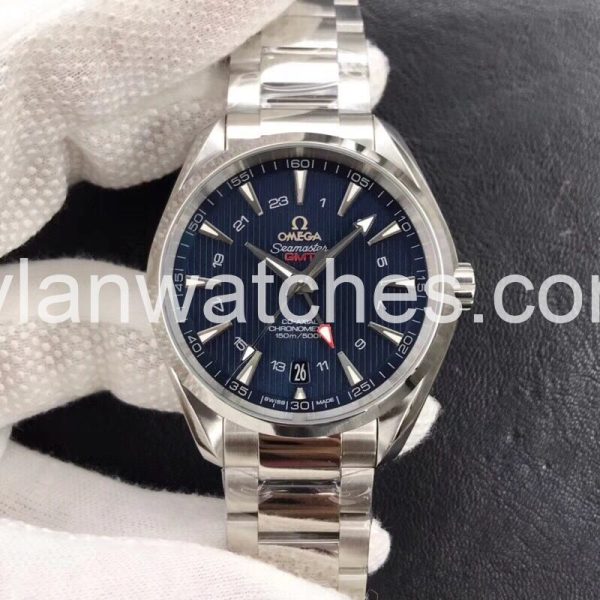 Seamaster Aqua Terra 150M Blue GMT Steel Clone with Swiss Movement