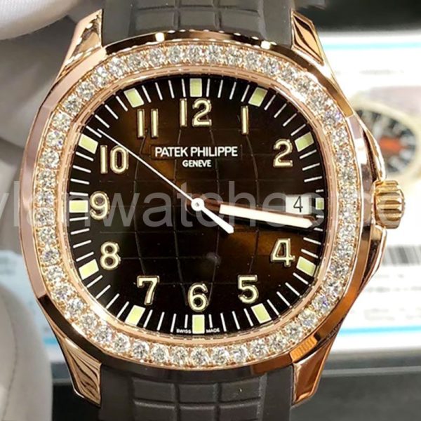 Patek Philippe Aquanaut Brown Dial Rose Gold Case Clone, Patek Philippe Aquanaut, Brown Dial, Rose Gold, Swiss Clone