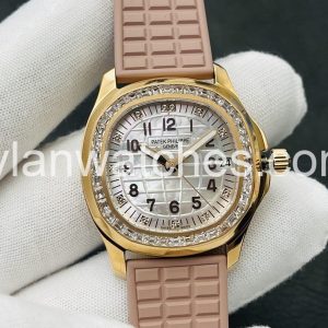 Patek Philippe Aquanaut White Dial Yellow Gold Case Clone, Patek Philippe Aquanaut, White Dial, Yellow Gold, Swiss Clone